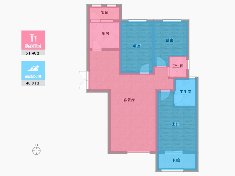 河北省-邢台市-邢台天山熙湖-87.00-户型库-动静分区