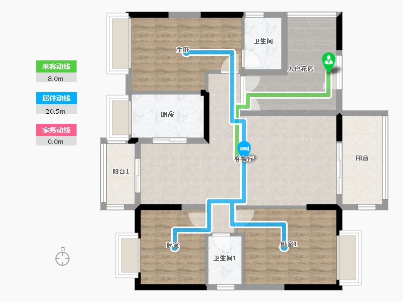 广东省-肇庆市-翠湖居-106.00-户型库-动静线