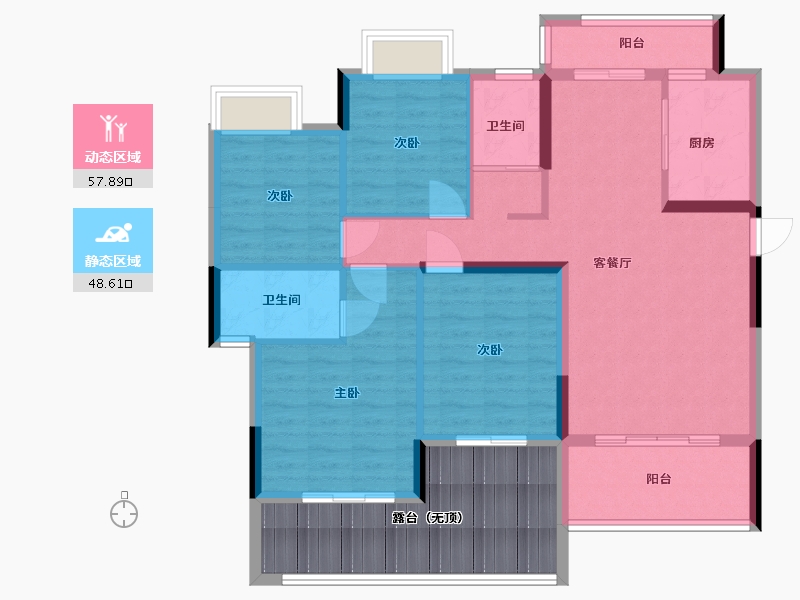 湖南省-衡阳市-梧桐庄园-110.00-户型库-动静分区