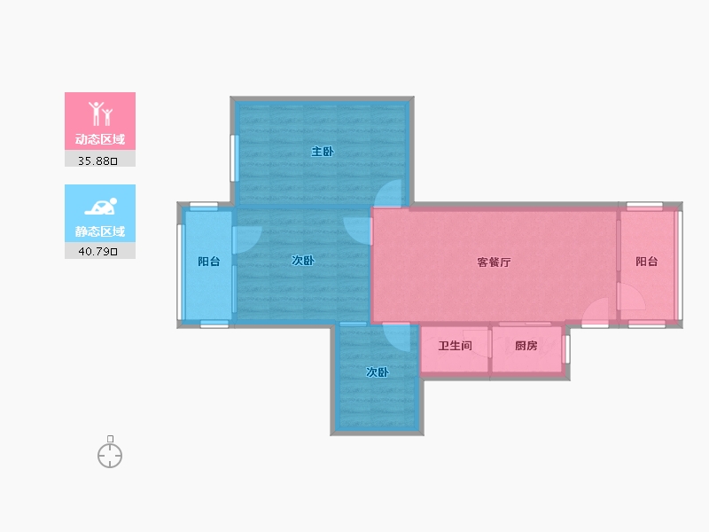 广东省-广州市-林业局宿舍-76.24-户型库-动静分区