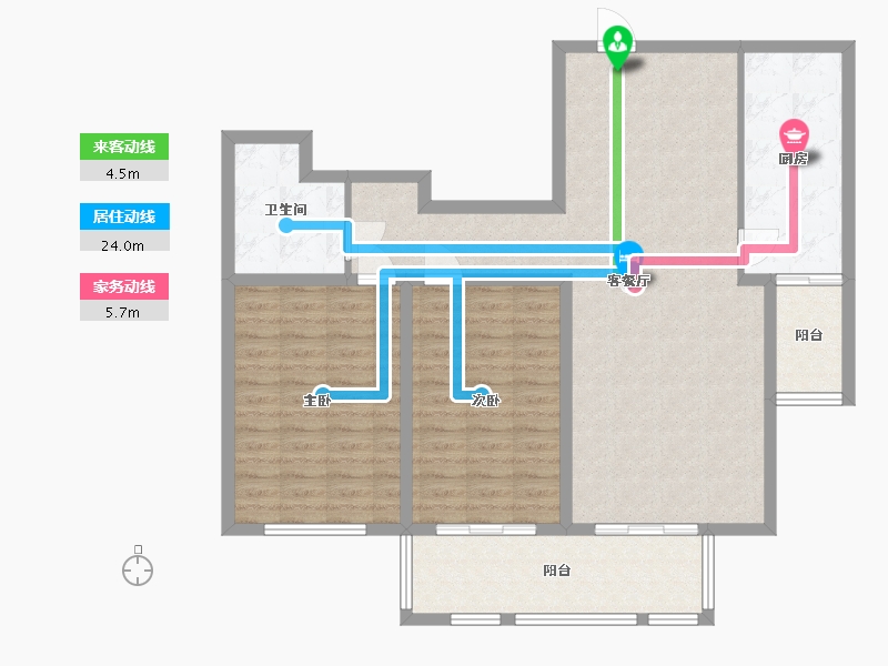 河北省-张家口市-芳华里-103.21-户型库-动静线