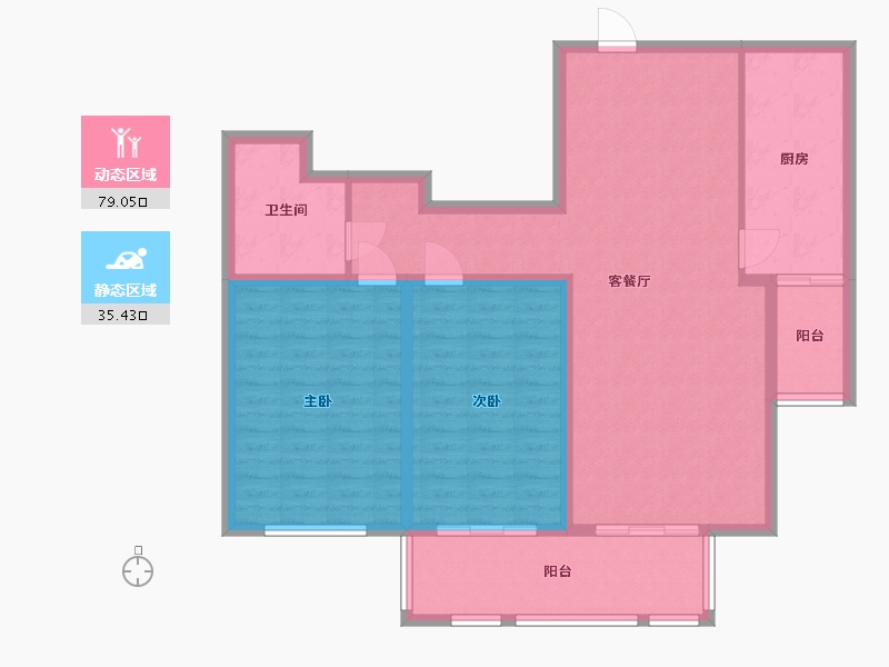 河北省-张家口市-芳华里-103.21-户型库-动静分区