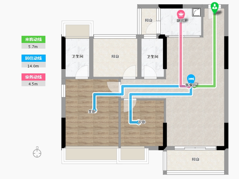 广东省-江门市-星珑湾-80.00-户型库-动静线