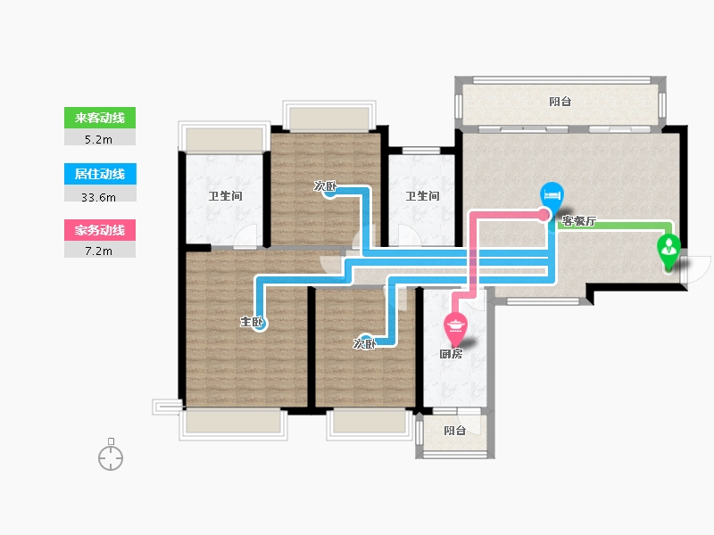 湖南省-衡阳市-金钟美墅湾-125.00-户型库-动静线