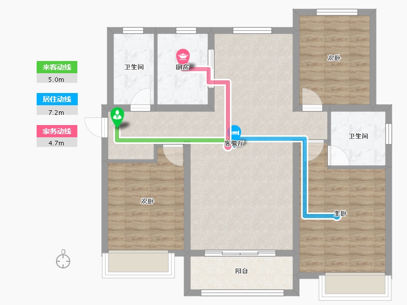 河北省-石家庄市-百合御景城-102.44-户型库-动静线