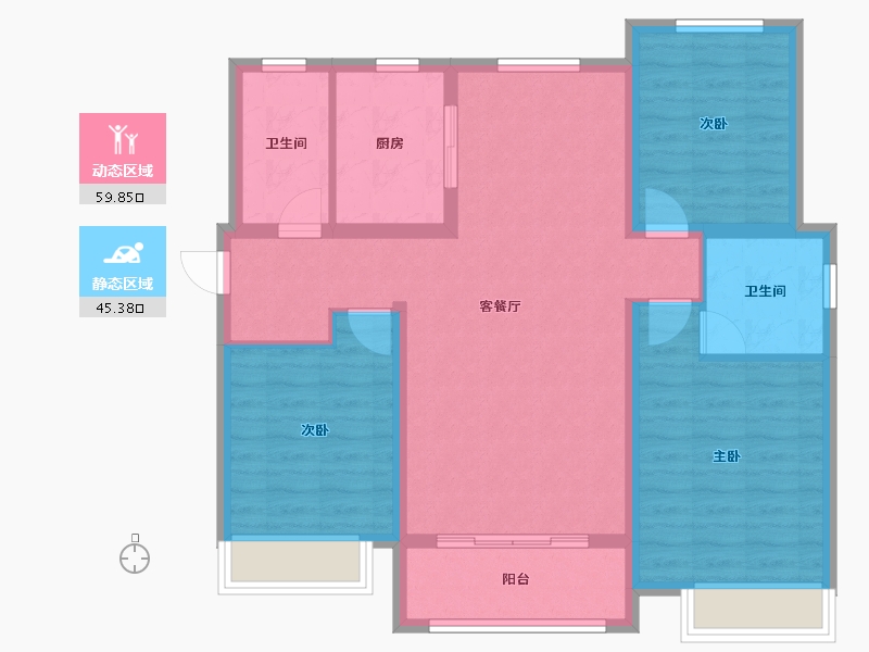 河北省-石家庄市-百合御景城-102.44-户型库-动静分区