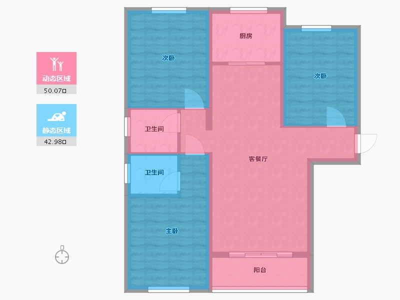 河北省-石家庄市-祥-105.00-户型库-动静分区