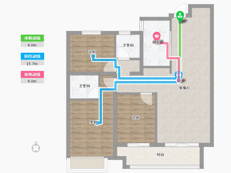 河北省-石家庄市-百合御景城-92.91-户型库-动静线