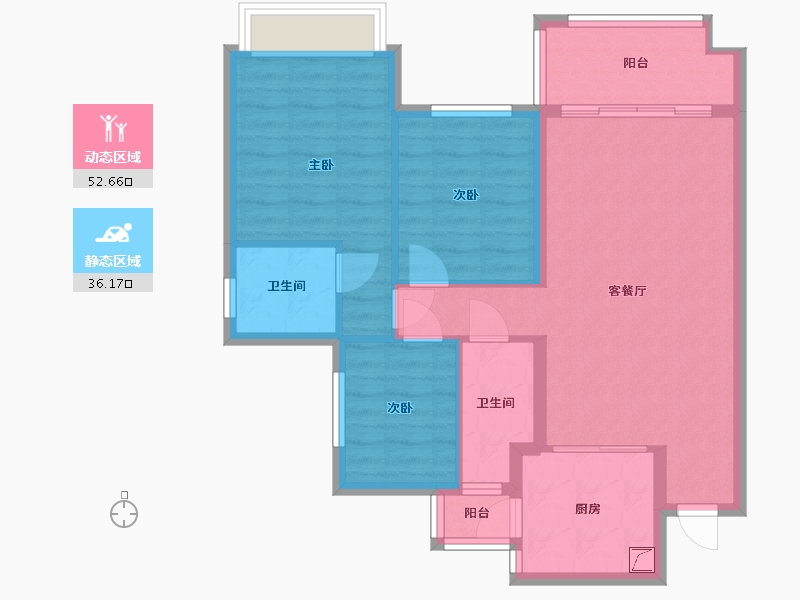 四川省-泸州市-学府华庭-94.00-户型库-动静分区