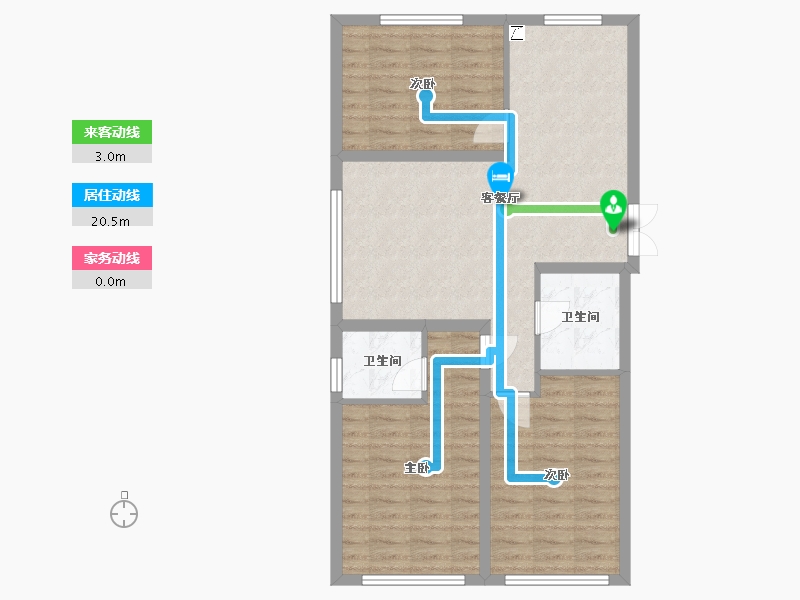 山西省-大同市-魏都金懋府-90.93-户型库-动静线