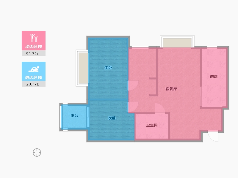 山东省-烟台市-香槟小镇状元府-77.00-户型库-动静分区