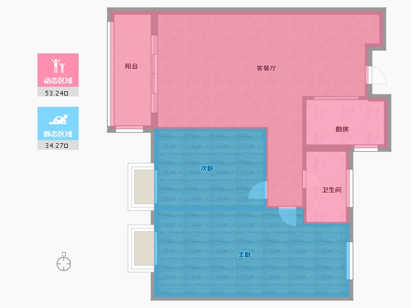 湖北省-荆州市-绿地经开国际城-80.00-户型库-动静分区