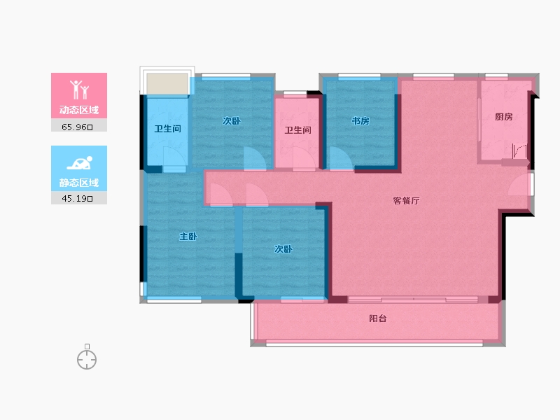 福建省-龙岩市-大唐世家樾-95.00-户型库-动静分区