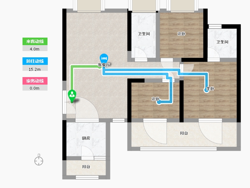 四川省-成都市-光华壹号花园-84.71-户型库-动静线