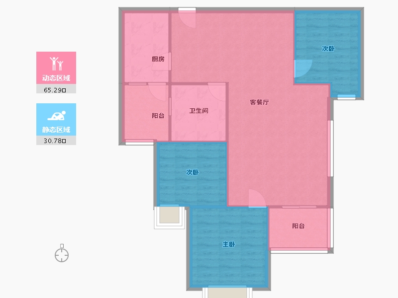 山东省-济南市-恒大城-87.87-户型库-动静分区