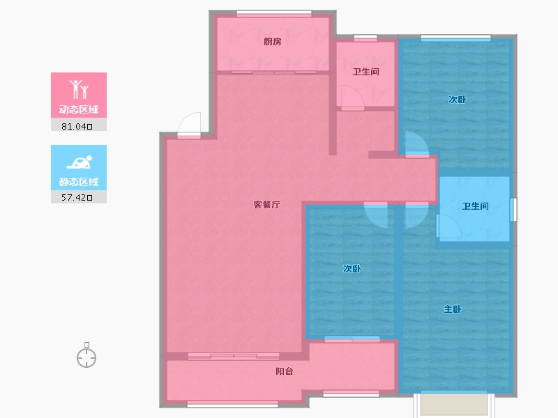 山东省-济南市-清泉社区-125.00-户型库-动静分区