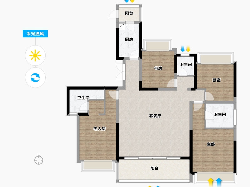 四川省-泸州市-江悦明珠-154.00-户型库-采光通风