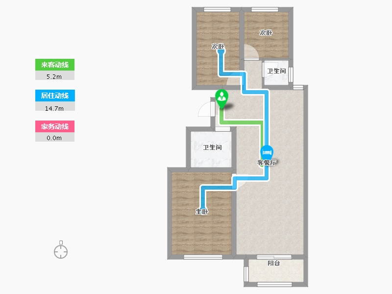 河北省-唐山市-翰林名府-80.00-户型库-动静线