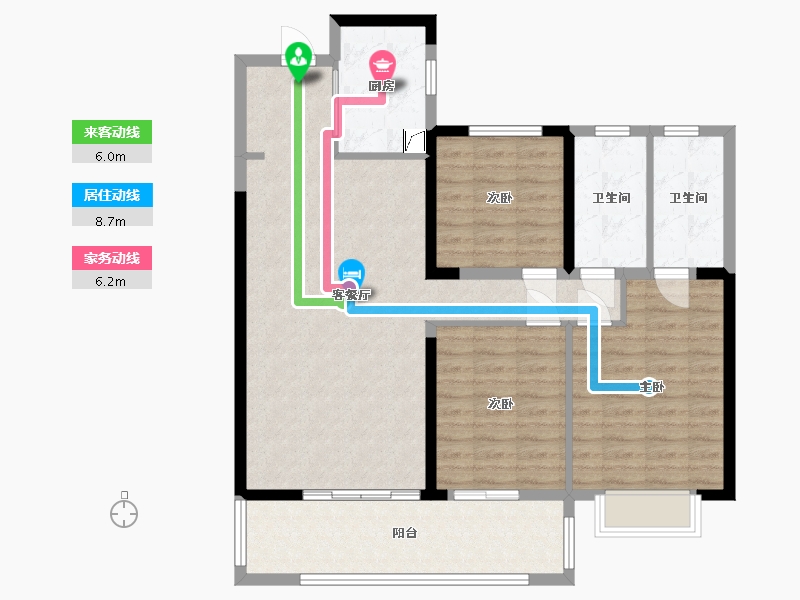 福建省-莆田市-白棠云麓二期-103.00-户型库-动静线