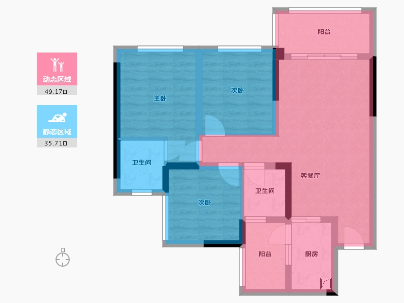 四川省-广安市-阳光翡翠学府-89.00-户型库-动静分区