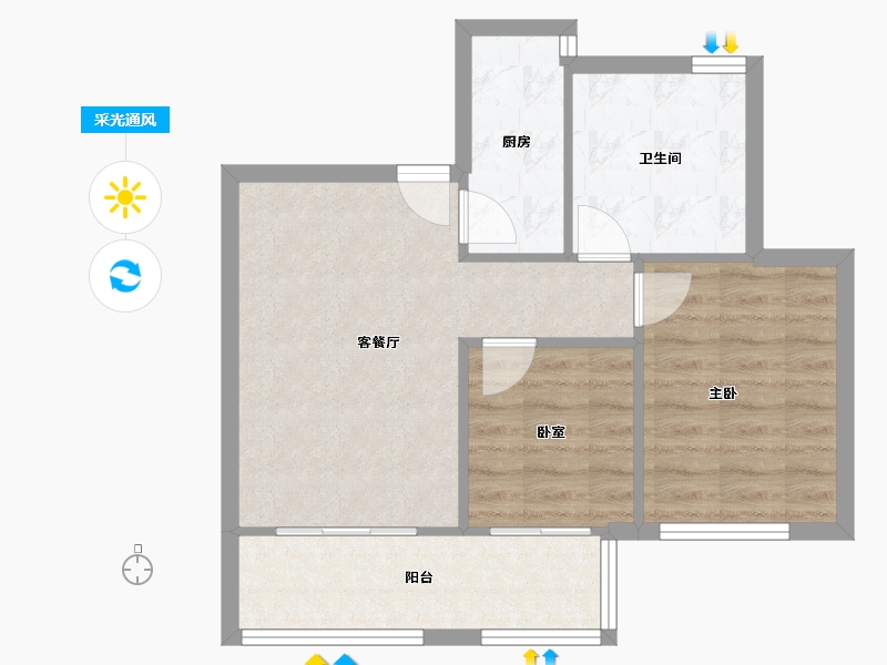 山东省-青岛市-山东黄岛-80.00-户型库-采光通风