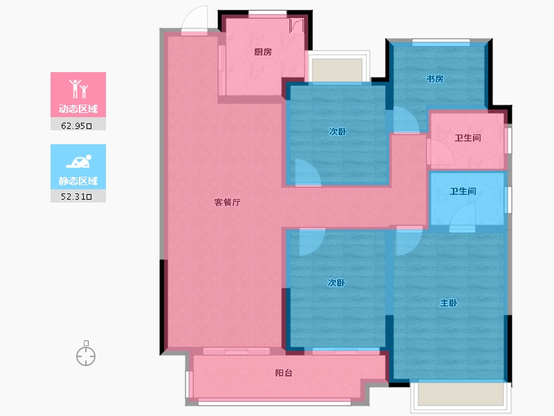 安徽省-宿州市-天元府-103.00-户型库-动静分区