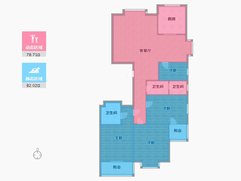 山西省-太原市-化二建高层-154.40-户型库-动静分区