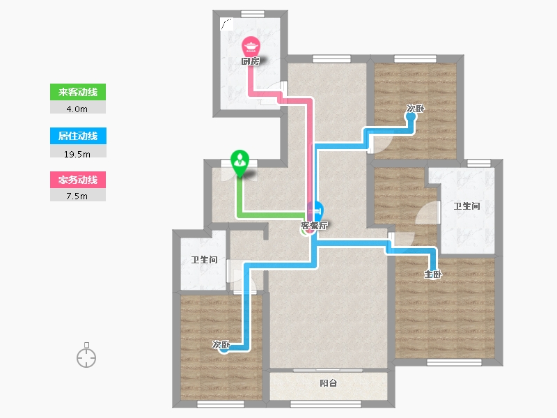 河北省-唐山市-首府-133.00-户型库-动静线