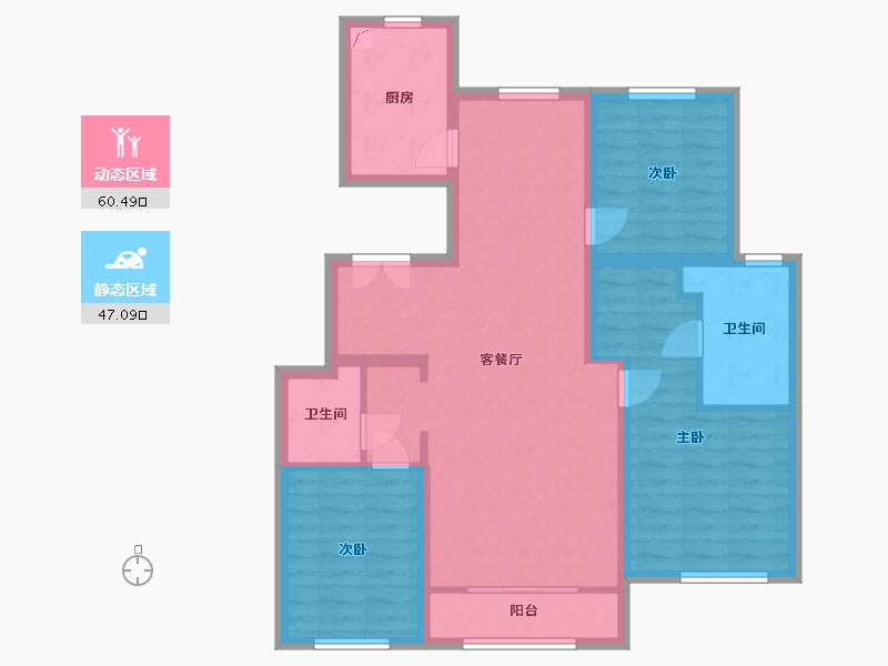 河北省-唐山市-首府-133.00-户型库-动静分区