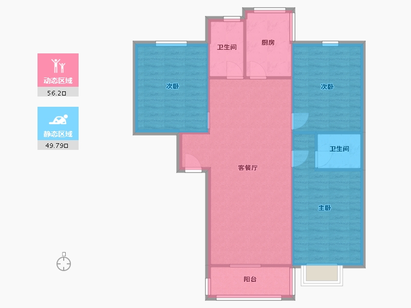 河南省-郑州市-航海花园-105.00-户型库-动静分区