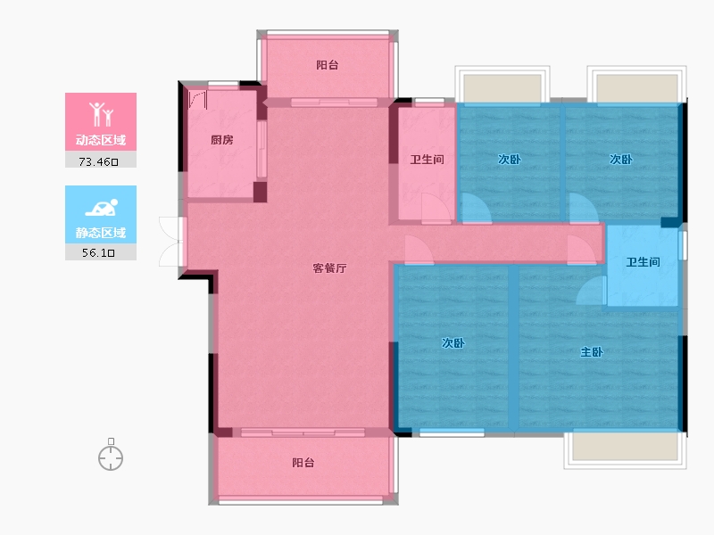 广东省-韶关市-丹明霞兴成-130.00-户型库-动静分区