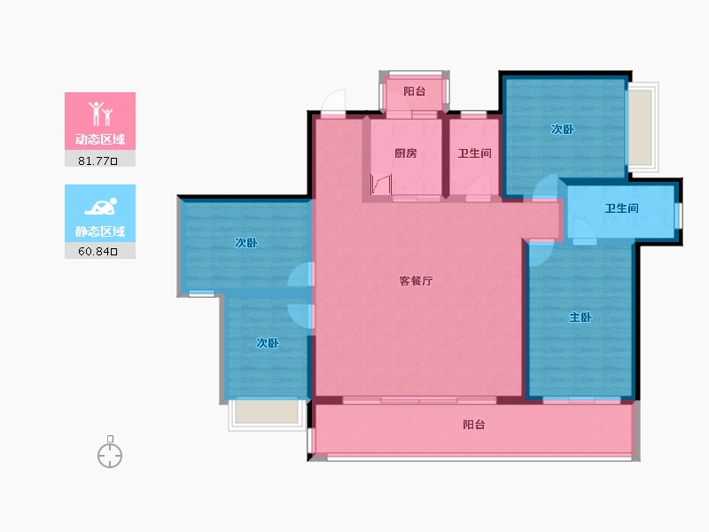 云南省-昆明市-安宁院子-135.08-户型库-动静分区