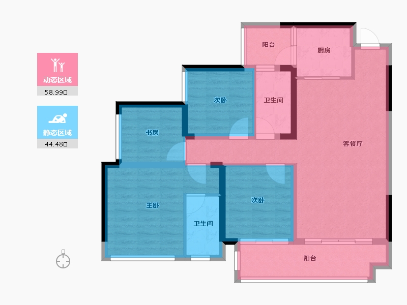 四川省-内江市-江南里-98.00-户型库-动静分区