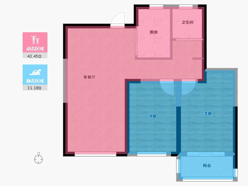 山东省-烟台市-龙口市东莱街道-79.00-户型库-动静分区