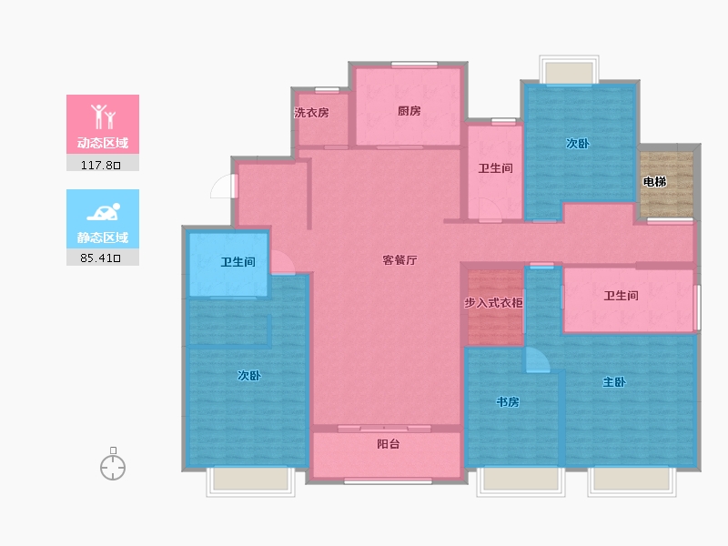 上海-上海市-大华斐勒公园-189.00-户型库-动静分区