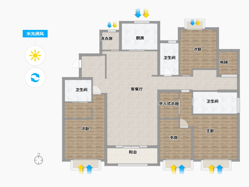 上海-上海市-大华斐勒公园-189.00-户型库-采光通风