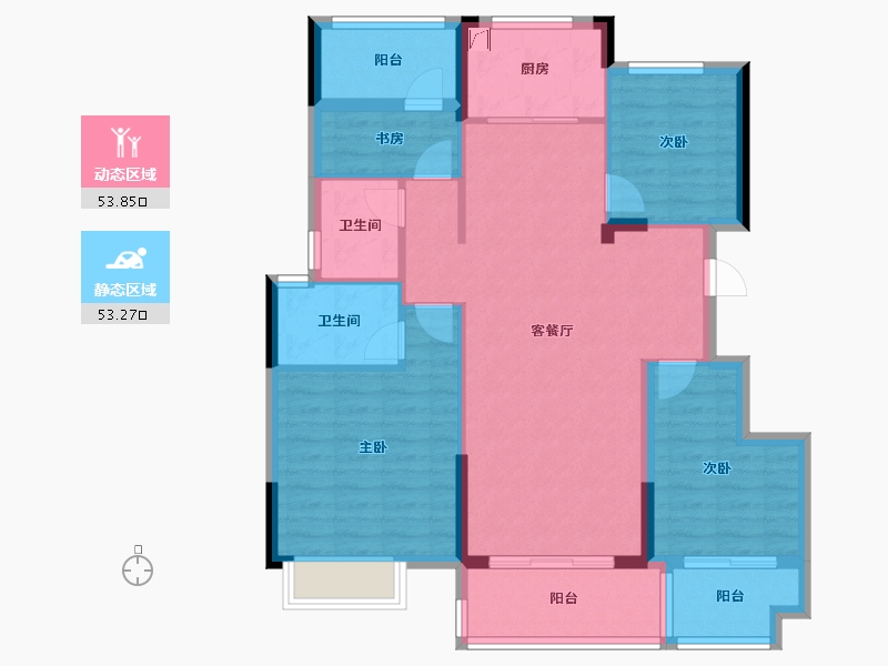 浙江省-宁波市-港中旅-95.78-户型库-动静分区