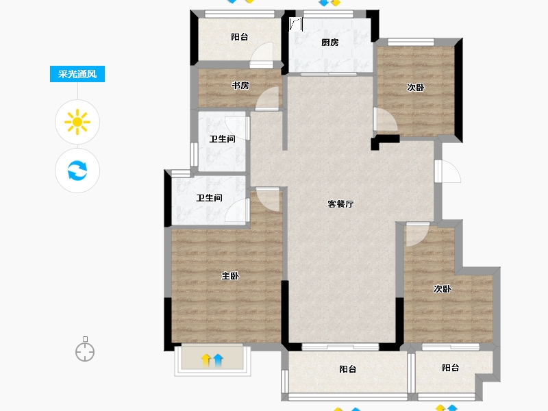 浙江省-宁波市-港中旅-95.78-户型库-采光通风