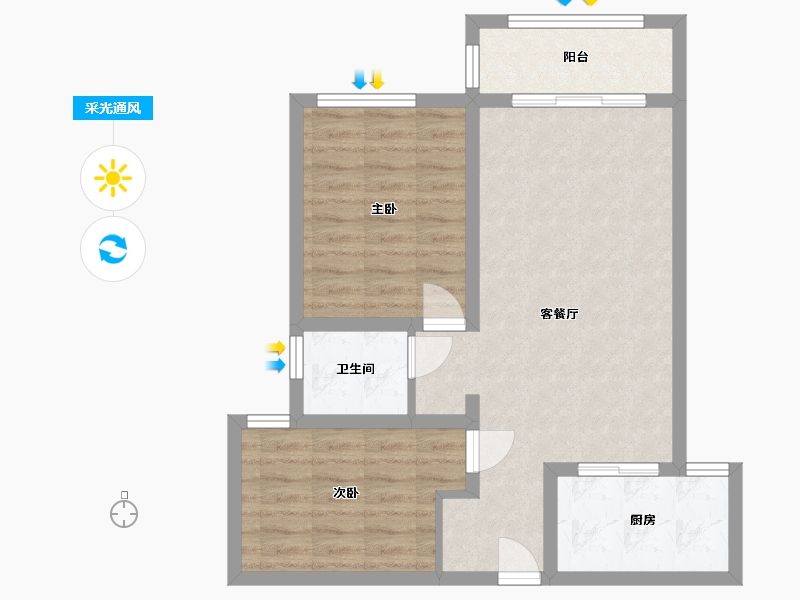 河南省-南阳市-油田新城-89.00-户型库-采光通风