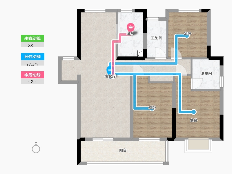 湖北省-宜昌市-融创学府壹号-102.50-户型库-动静线