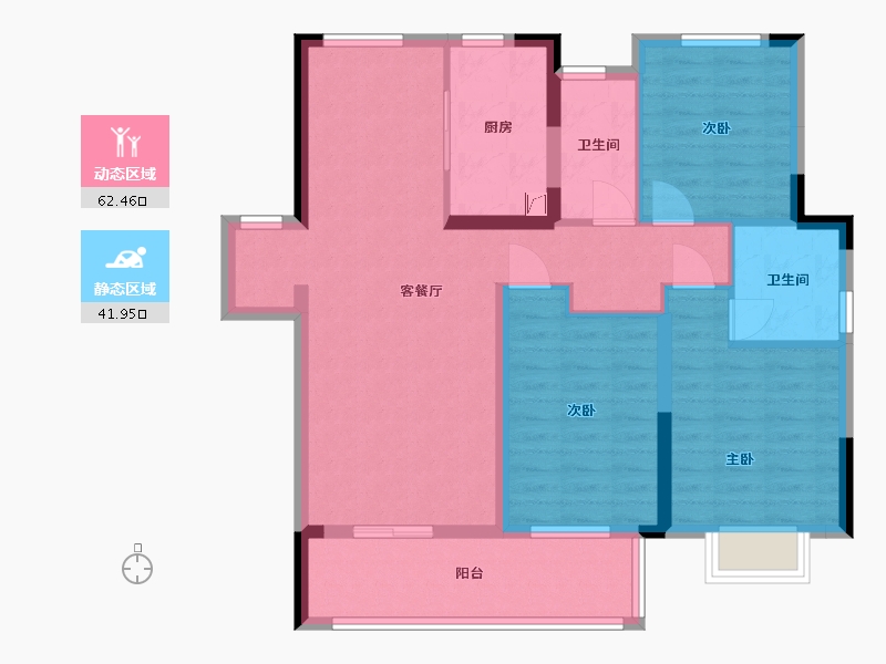 湖北省-宜昌市-融创学府壹号-102.50-户型库-动静分区