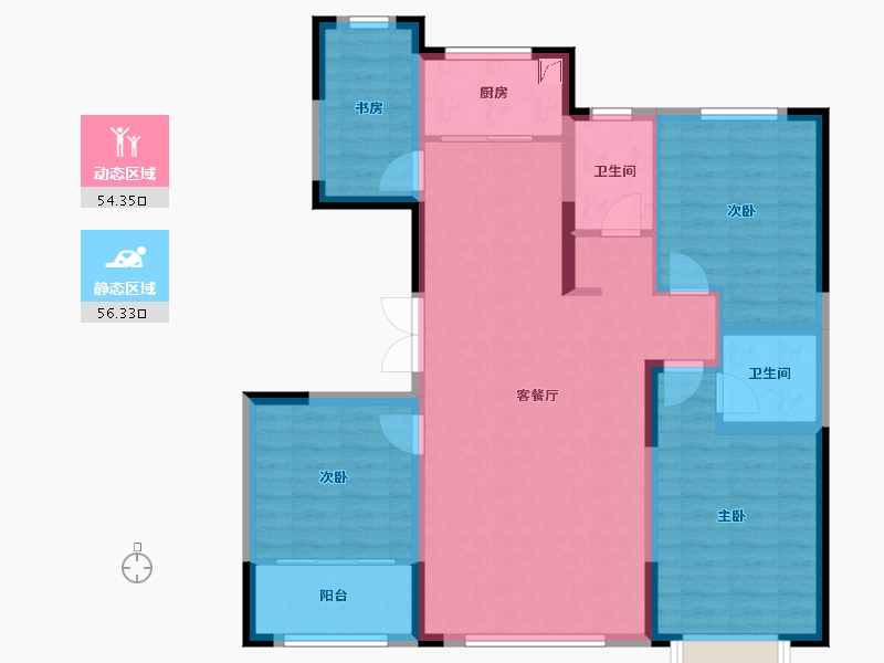 山东省-潍坊市-丰泽苑-110.00-户型库-动静分区