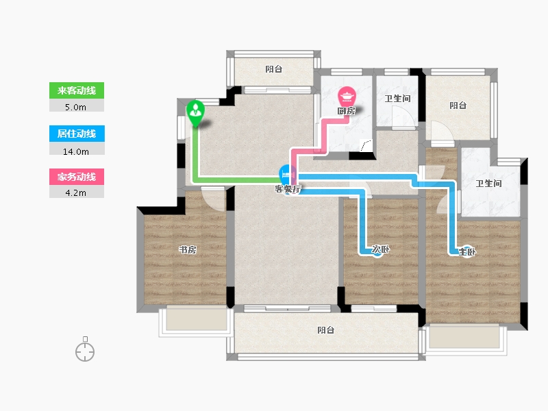 广西壮族自治区-柳州市-龙光莲花悦府-107.00-户型库-动静线