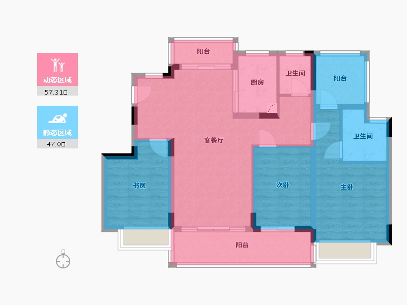 广西壮族自治区-柳州市-龙光莲花悦府-107.00-户型库-动静分区