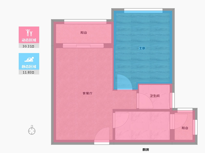 江苏省-无锡市-敔山湾花园-43.00-户型库-动静分区