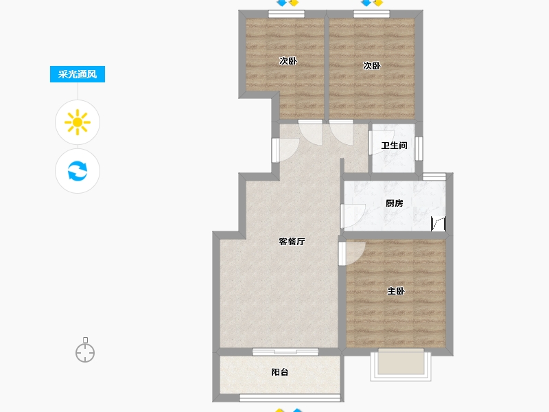 山西省-晋中市-新晋大院-99.20-户型库-采光通风