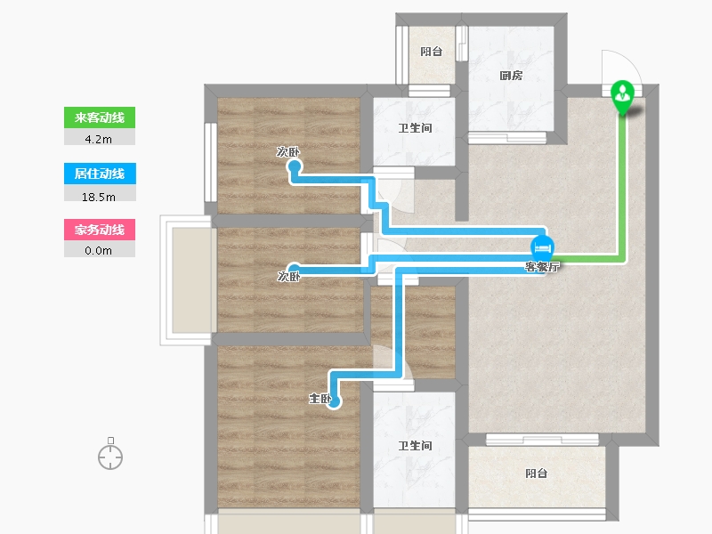 广东省-中山市-越秀天樾湾-59.14-户型库-动静线