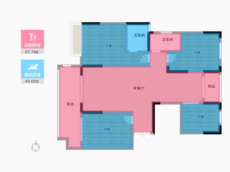 河南省-新乡市-建业森林半岛-114.35-户型库-动静分区