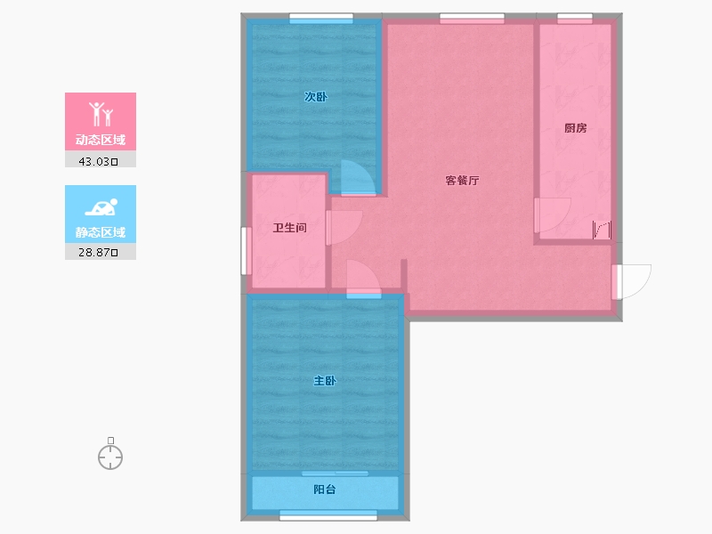 河北省-保定市-京能璞园-69.90-户型库-动静分区