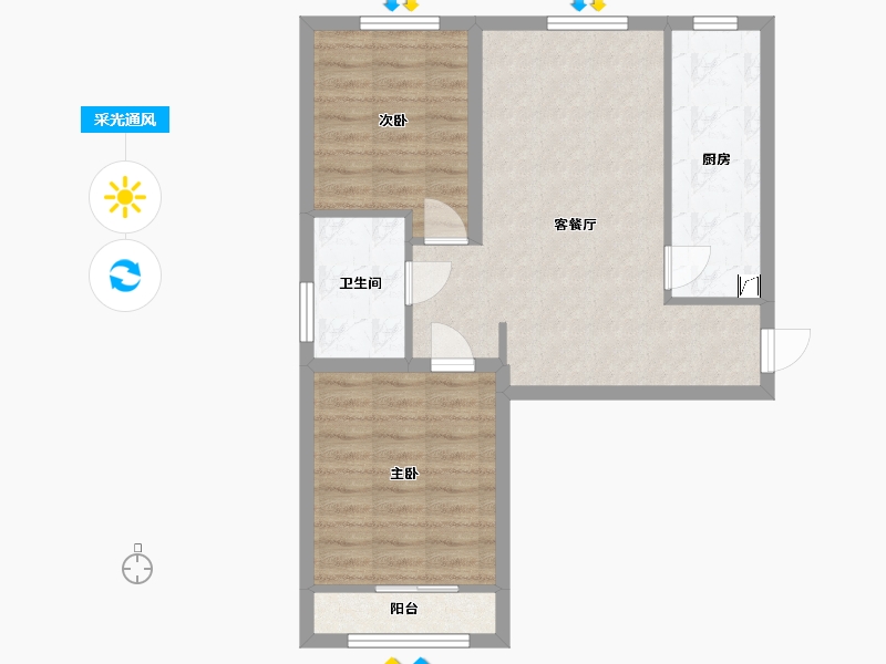 河北省-保定市-京能璞园-69.90-户型库-采光通风